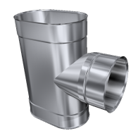 Trójnik żaroodporny owalny MKSZ Invest MK ŻARY 120x180mm gr.0,8mm strona węższa