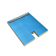 Botament LD-I płyta brodzikowa z odpływem liniowym zintegrowanym 900x900 (76 mm)