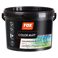 FOX COLOR MATT 10l baza farby lateksowej, biała